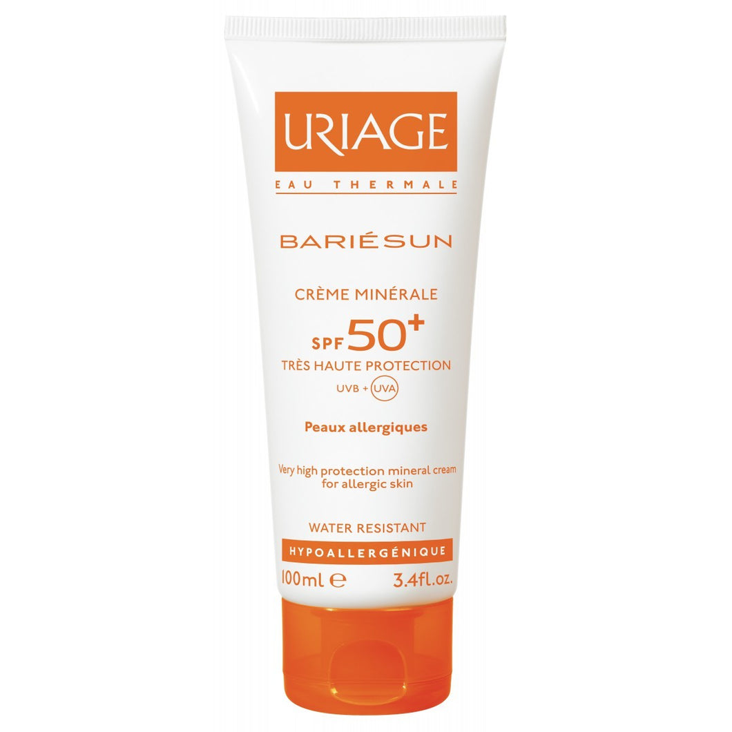 Uriage Bariésun Crème Solaire Minérale Hypoallergénique spf 50+