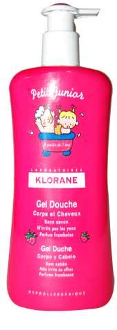 Klorane Petit Junior Gel Douche Corps et Cheveux (3+ ans) Parfum Framboise 500 ml