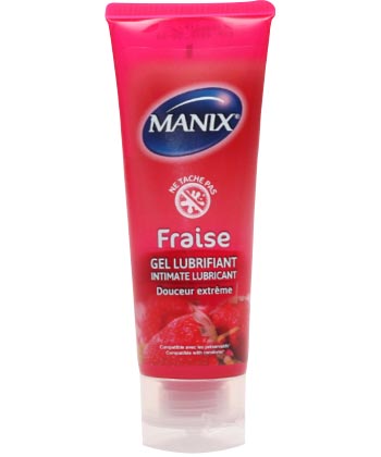 MANIX GEL LUBRIFIANT FRAISE 80 ML