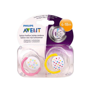 AVENT SUCETTE FREE FLOW FASHION 6-18M+