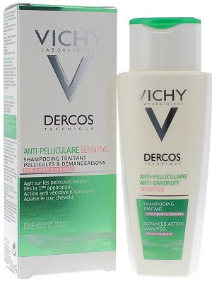 Vichy Dercos Shampooing Anti-Pelliculaire Sensitive Traitant sans sulfate 200ml